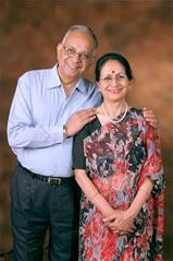 The hosts - Dinesh Bharat and Mrs Vijay Lakshmi