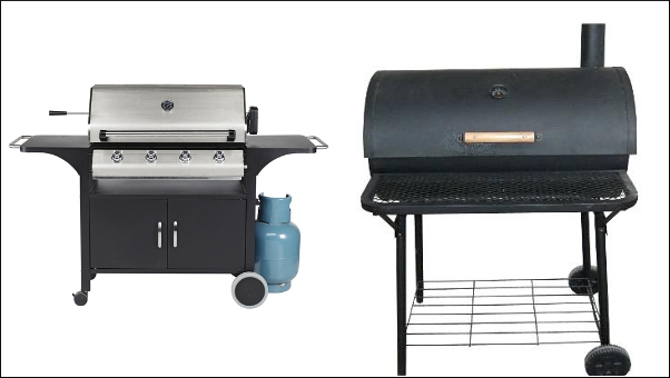 Gas versus charcoal barbecue grill