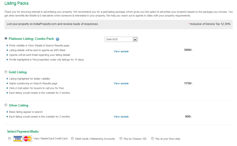 India property paid listing price India property paid listing price