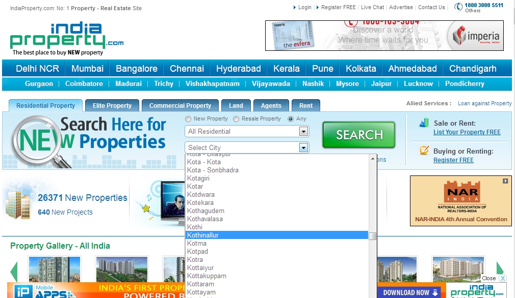 Indiaproperty search option Indiaproperty search option
