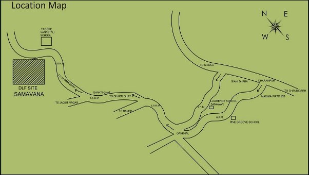 Location map DLF Samavana Kasauli Location map DLF Samavana Kasauli