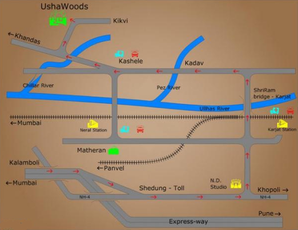 Ushawoods location map Ushawoods location map