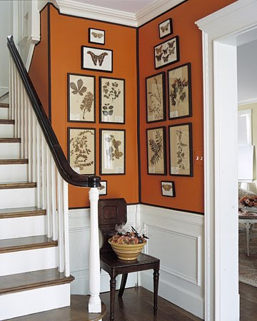 Corners come alive with clustered paintings.