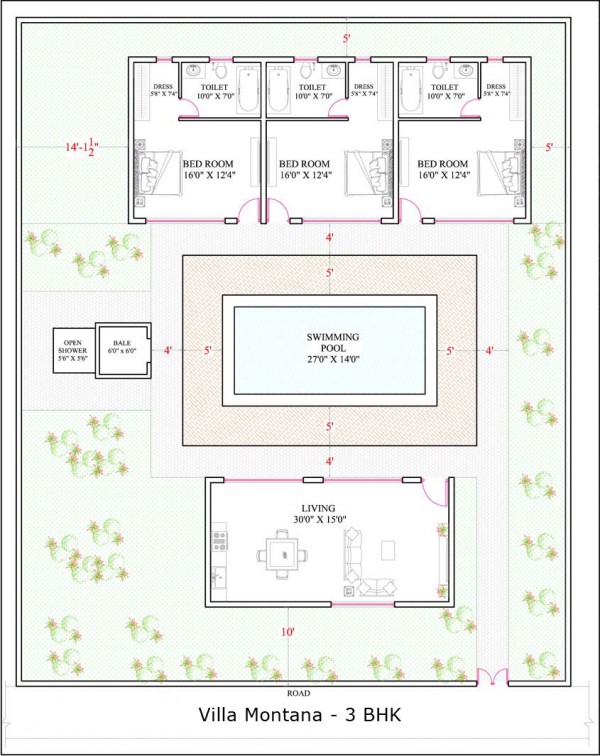 Villa Montana 3BHK floor plan