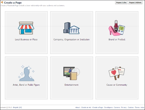 Facebook create page Facebook create page