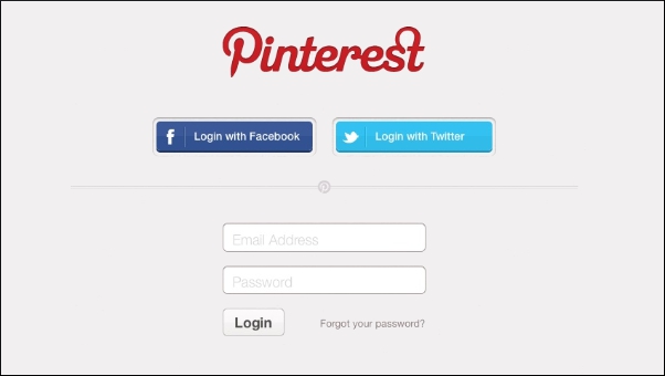 Pinterest login page Pinterest login page