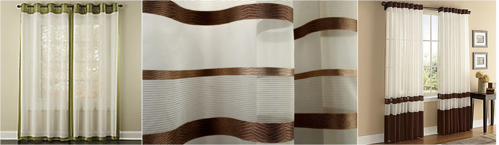 Modern Sheer Curtains with Bands