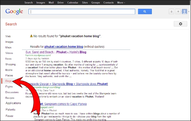 Google blog search Google blog search