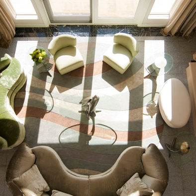 Beige, Orange and Pebble Grey interiors
