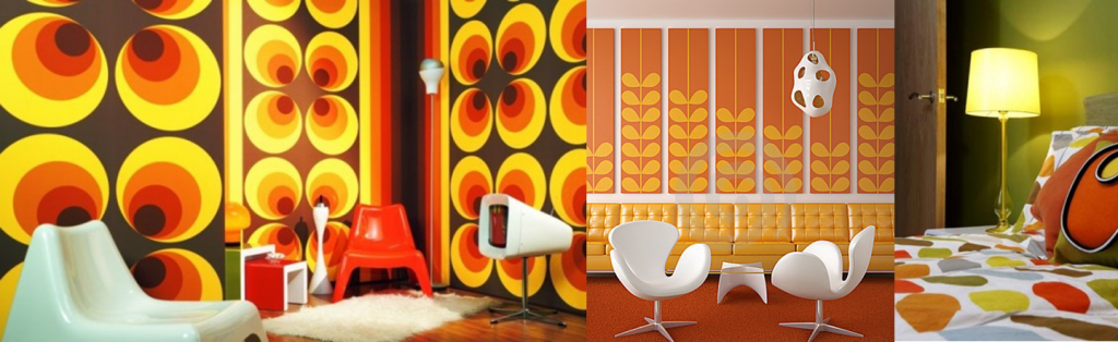 Orange is a very popular palette for Retro