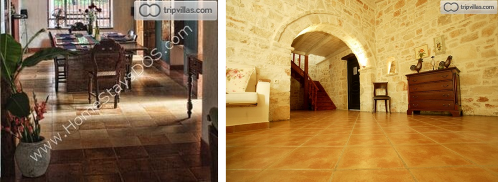 Tiled floors are essentially Mediterranean.