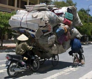 Loaded motorcycle