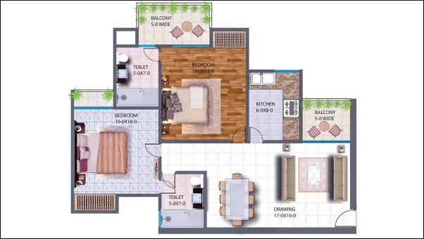 Antriksh NRI City Haridwar 2 BHK floor plan Antriksh NRI City Haridwar 2 BHK floor plan