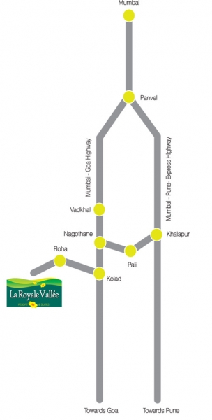 Location map of La Royale Vallee, Roha 