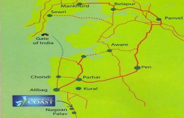 Tranquille Coast Alibaug location map Tranquille Coast Alibaug location map
