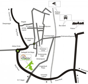 Karle Habitat Mysore location map