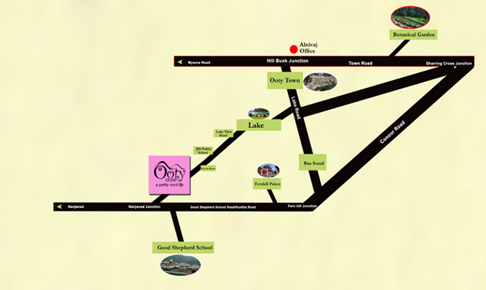 Ooty Dale location map