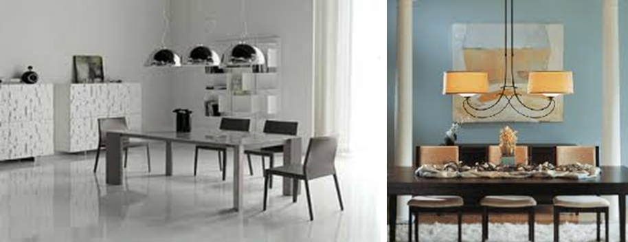 Dining table lighting impacts the entire room.