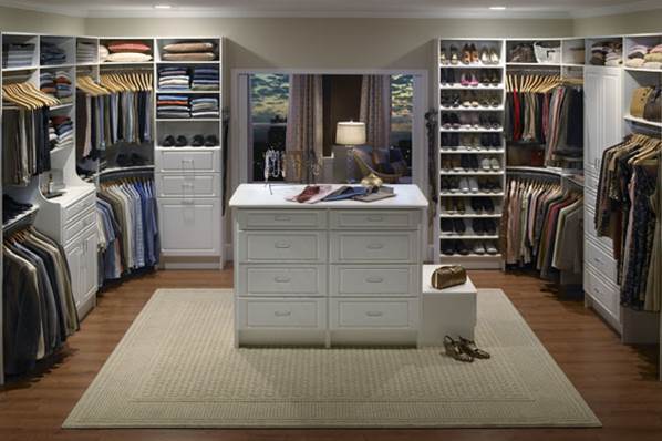 A double walk-in wardrobe