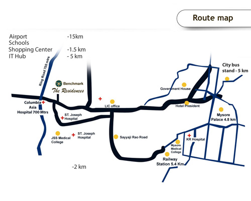 The Residences Mysore location map