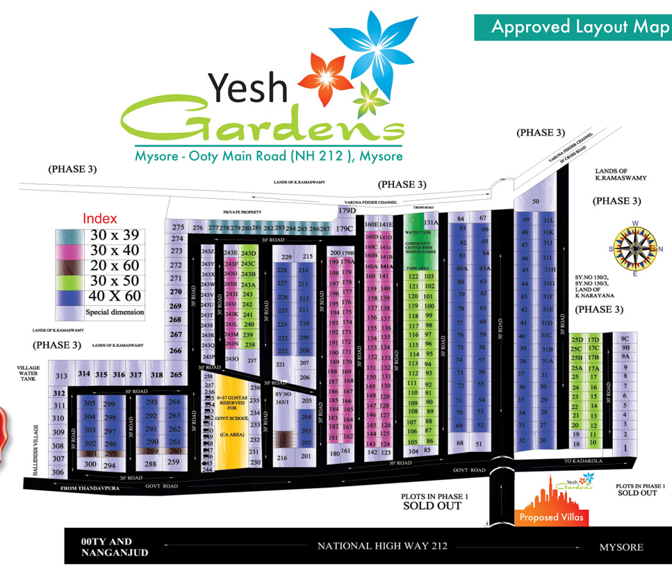 Yesh Gardens Mysore layout map