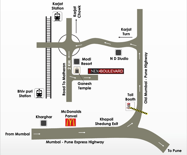 Nex-Boulevard Karjat location map